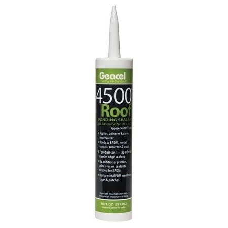 GEOCEL 4500 Series Roof Bonding Sealant, Black, Liquid, 10 oz Cartridge 55103